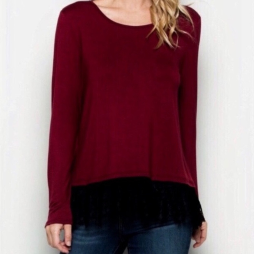 Peplum Long Sleeve Top NWOT